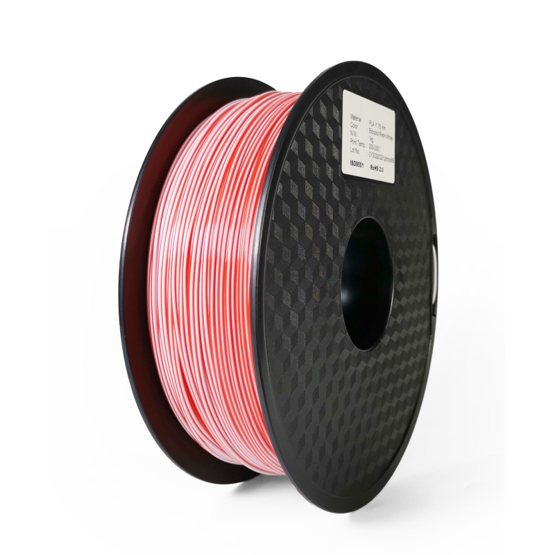 PLA Bicolor Filament, 1.75 mm, 1 kg, rot & weiss