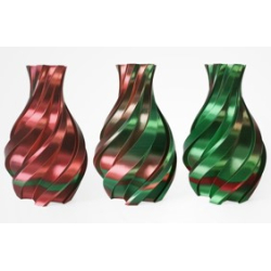 PLA Silk Bicolor Filament, 1.75 mm, 1 kg, green & red