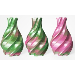 PLA Silk Bicolor Filament, 1.75 mm, 1 kg, green & pink
