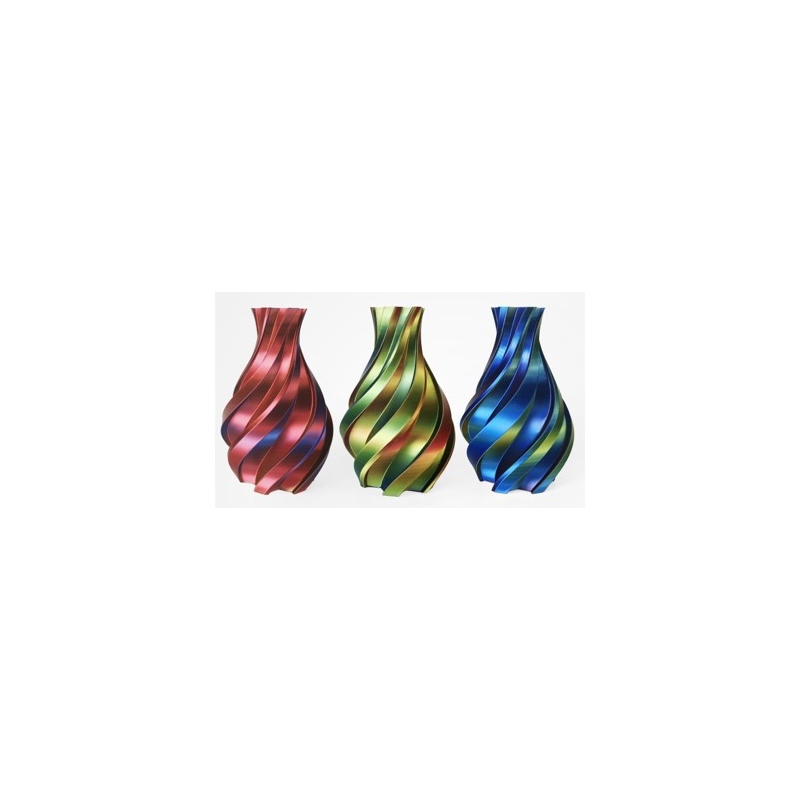 PLA Silk Tricolor Filament, 1.75 mm, 1 kg, gold & blue & red