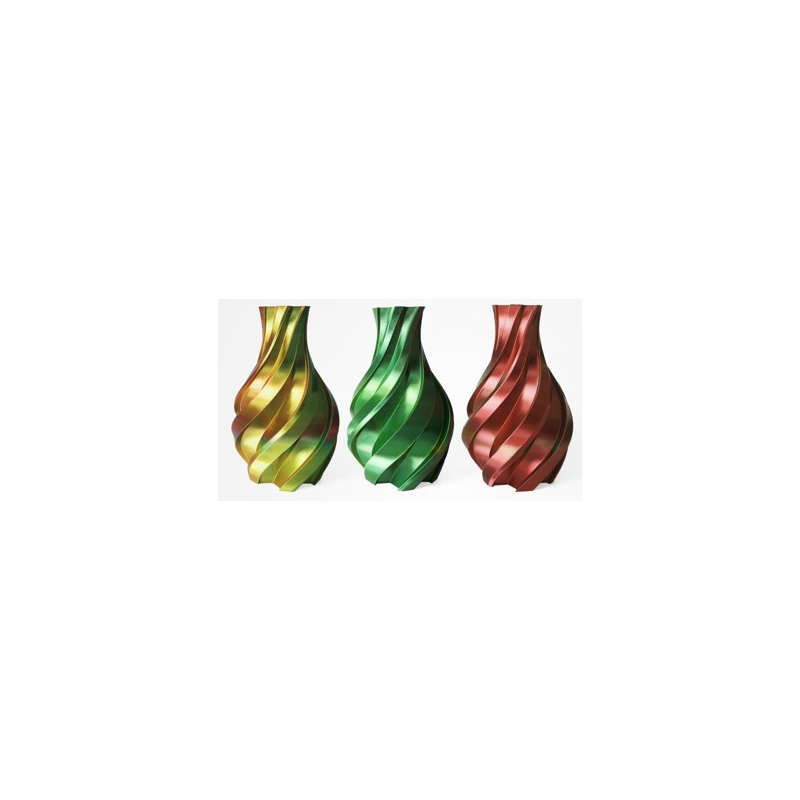 PLA Silk Tricolor Filament, 1.75 mm, 1 kg, gold & grün & rot